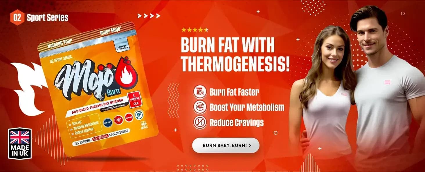 Mojo Burn bruciagrassi termico avanzato — brucia i grassi con la termogenesi: brucia i grassi più velocemente, potenzia il tuo metabolismo, riduci le voglie. Brucia, brucia, brucia!