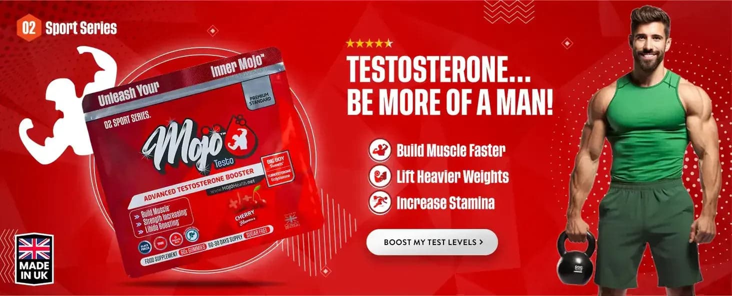 Mojo Testo potenziatore di testosterone avanzato — testosterone… sii più uomo: costruisci i muscoli più velocemente, solleva pesi più pesanti, aumenta la resistenza. Potenzia i miei livelli di testosterone.